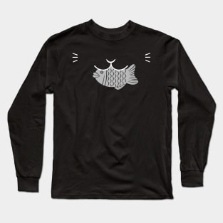 Cat Having Taiyaki Long Sleeve T-Shirt